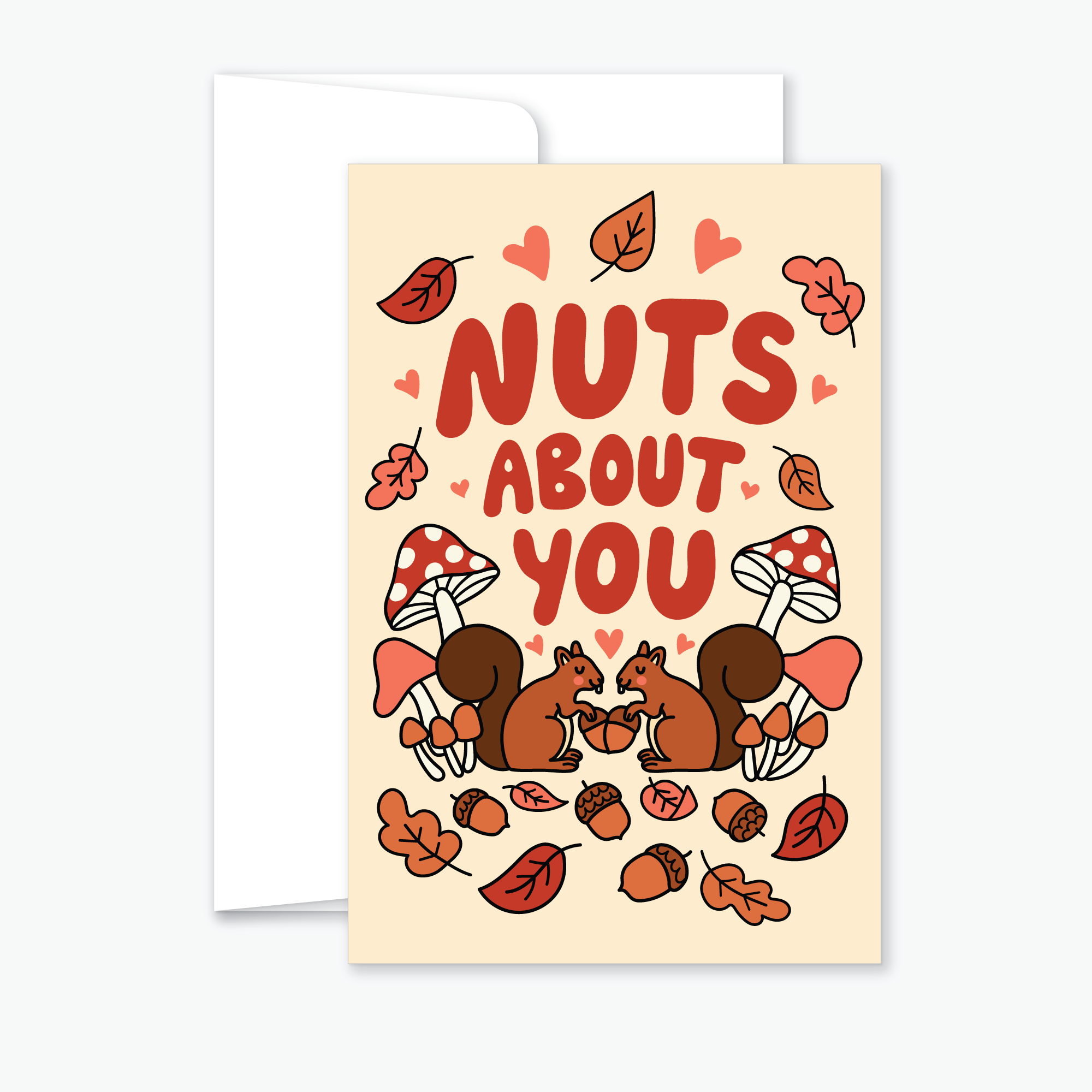 'Nuts About You' - Greeting Card with Envelope (4x6")