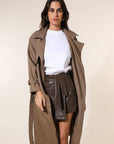 Checkered Trench Coat
