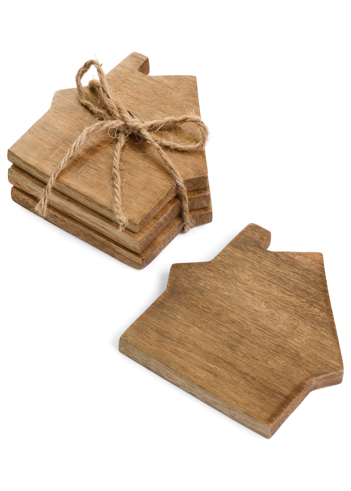 Set Of 4 House Shaped Coasters