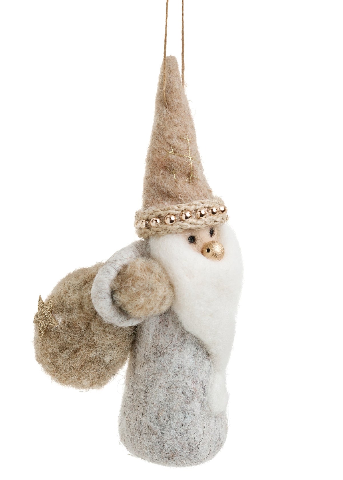 Deco Santa Ornament