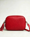 Borsa a tracolla in vera pelle Made in italy : Rosso