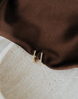 Luna Hoops Gold Filled Pavé Rectangle Earrings