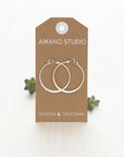 1.5" Hammered Hoop Earrings