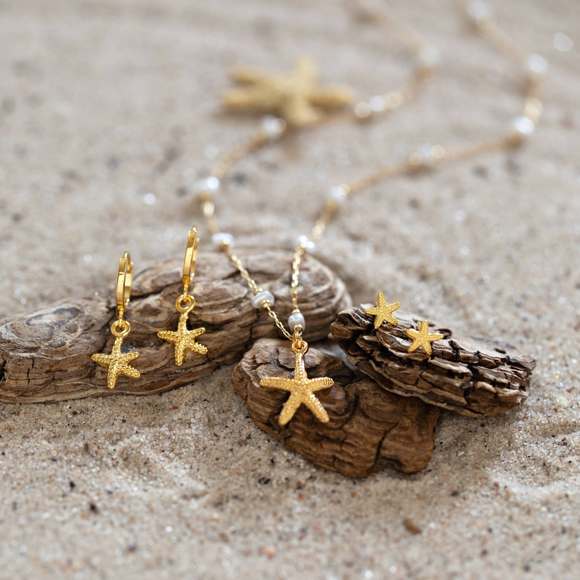 Tiny Starfish Stud Earrings