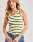 Striped Ribbed Tank Top