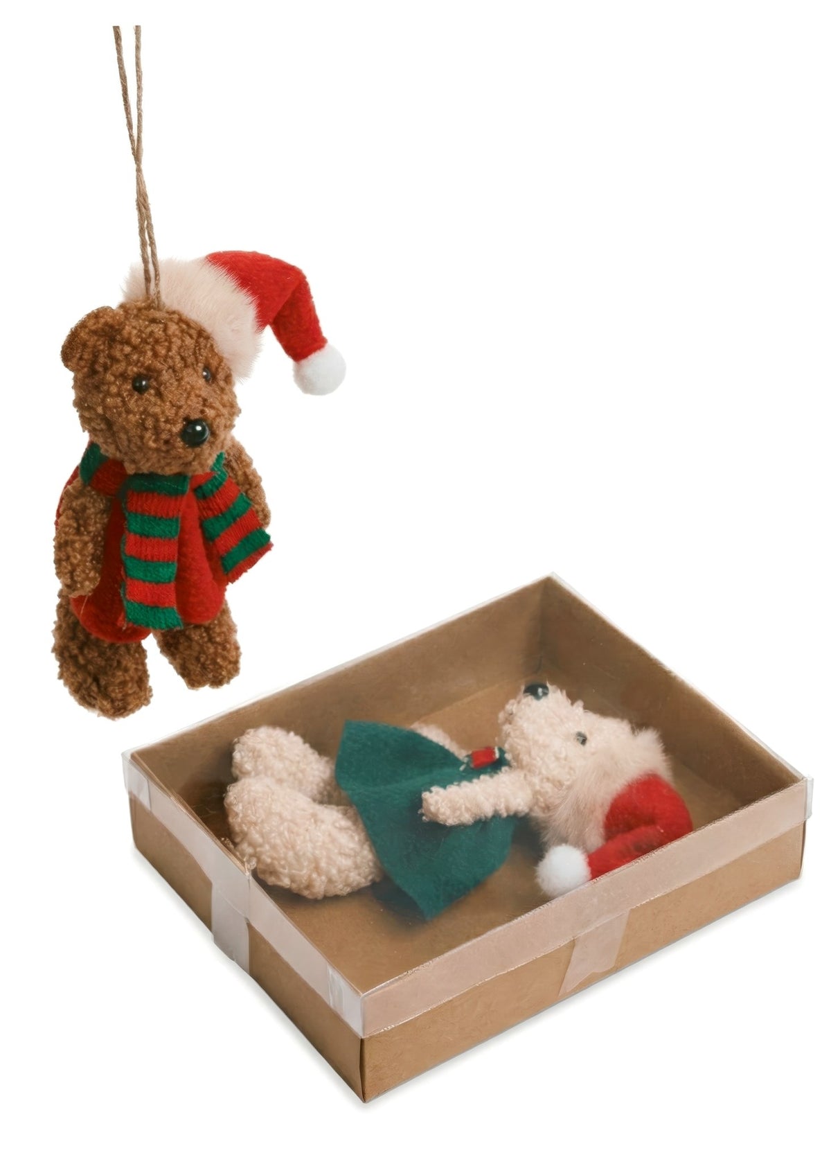 Set of 2 Bear Ornaments