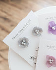 Hydrangea Stud Earrings - mixed color