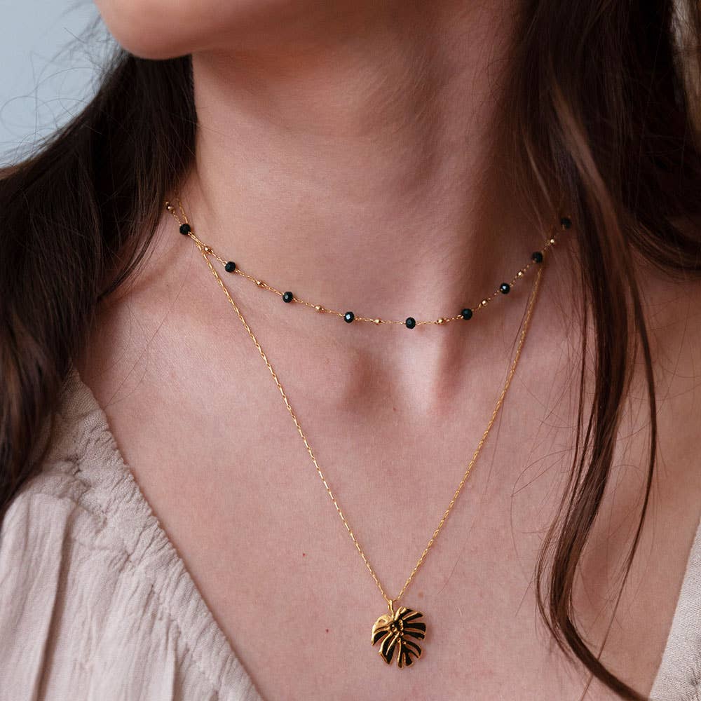 Monstera Leaf Necklace