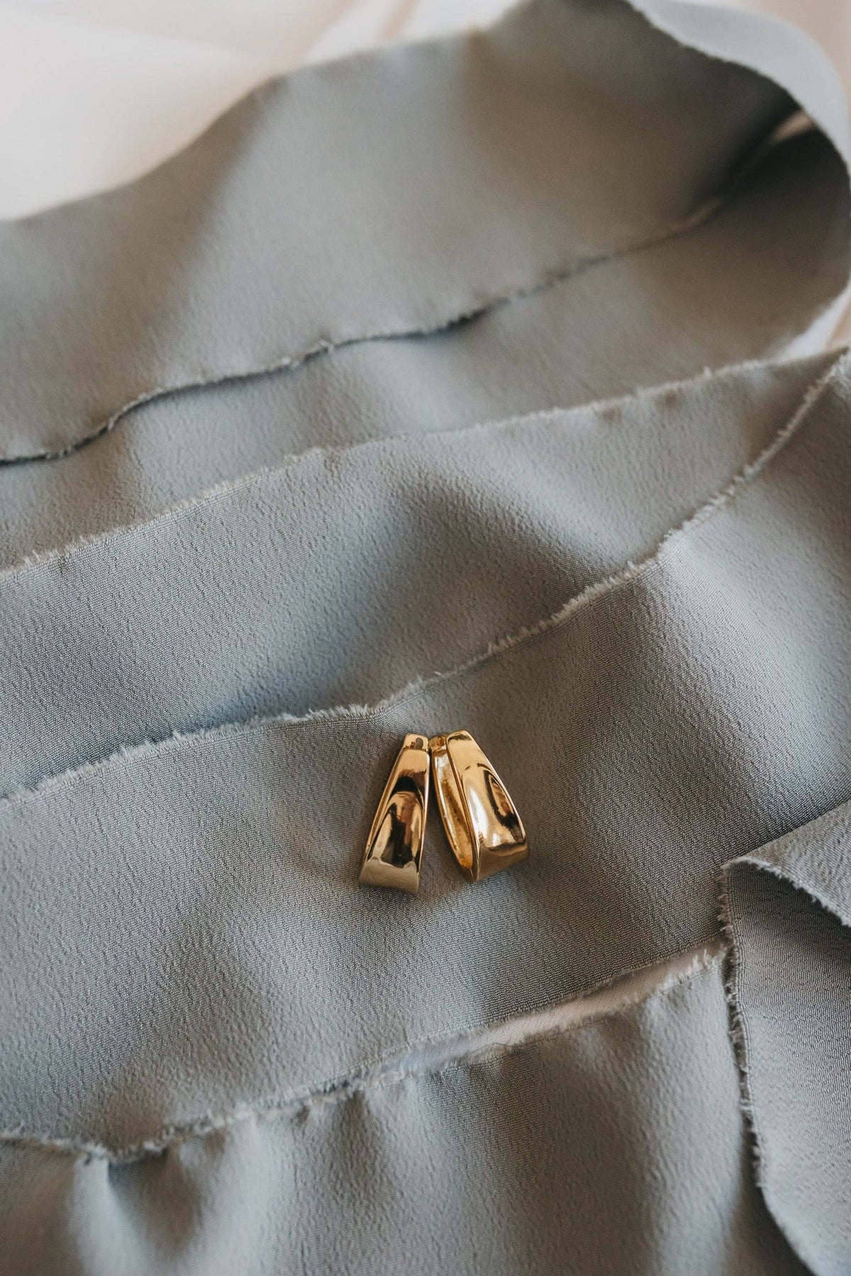 Drop Hoops Gold Bold Lightweight Everyday Earrings