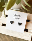 Micro Heart Clay Studs