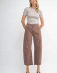 Barrel Jean With Seams Espresso