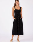 Square Neck Corset Midi Dress