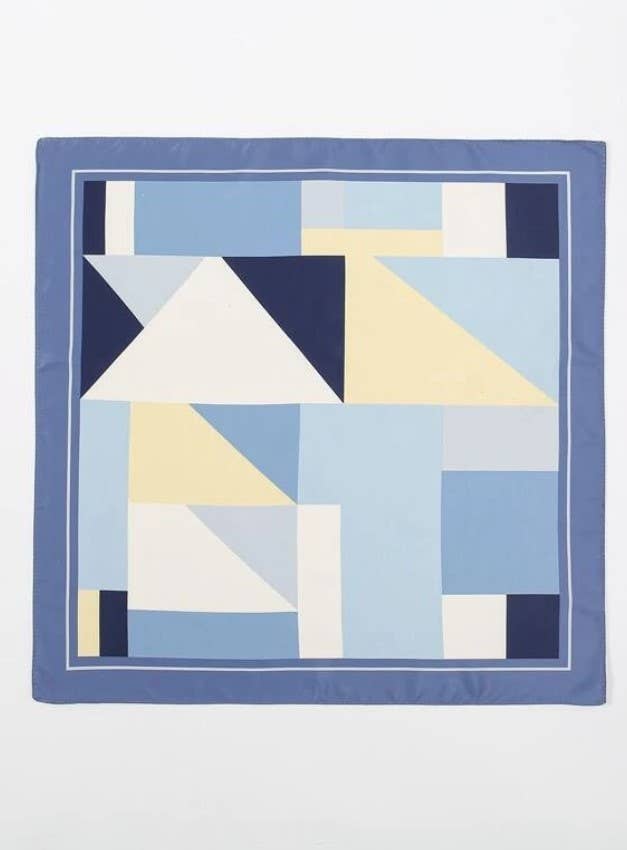Color Block Silky Bandana Scarf