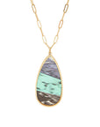 Stone Teardrop Pendant Necklace