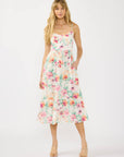 Floral Quilted Midi Dress