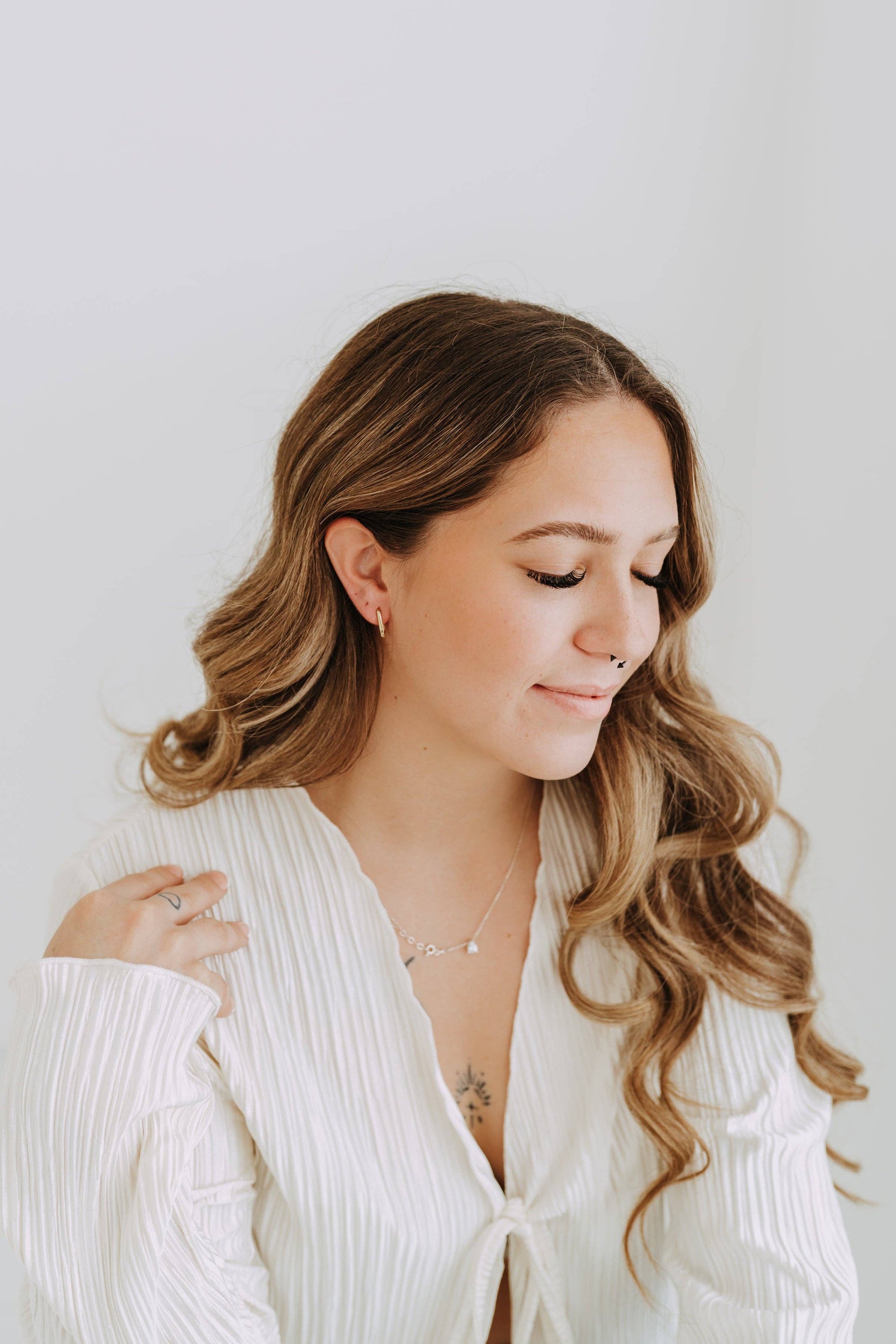 Rectangle Huggie Hoops – Gold Filled Minimal