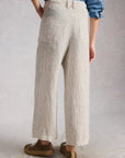 Tia Wide Leg Linen Crop Pant