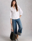 Annie Mixed Jersey Shirt Brilliant White