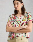 Susie V Neck Linen Tee