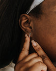 Luna Hoops Gold Filled Pavé Rectangle Earrings