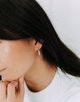Sterling Silver Etched Hoops 15mm | Textured Shine