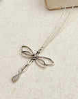 Celtic Knot Dragonfly & Swarovski Crystal Pendant Necklace