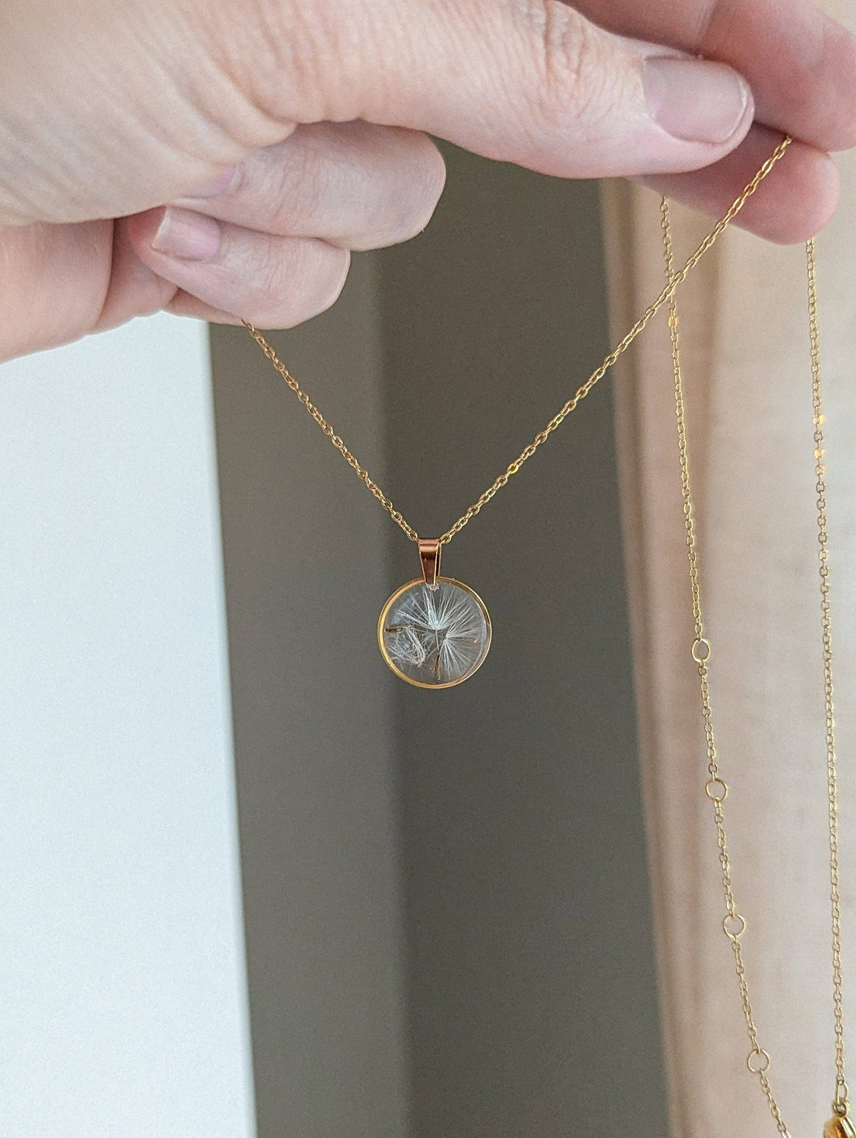 Dainty Dandelion Seed Wishing Necklace