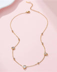 18K Stainless Steel CZ Necklace