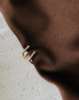 Luna Hoops Gold Filled Pavé Rectangle Earrings