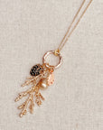 Gold Blush Pearl Cypress Branch Necklace
