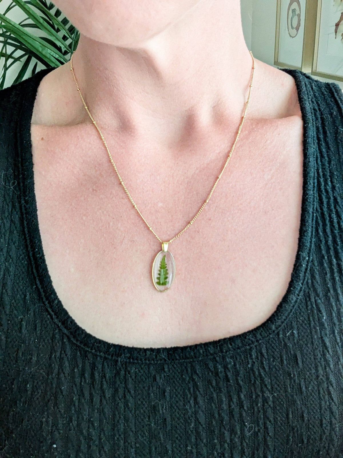 Real Fern Necklace