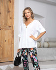 Sophia's Linen Shirt with bamboo buttons