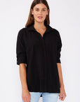 Long Sleeve Plaid Seersucker Button-Down Shirt