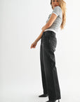 Black Relaxed Straight