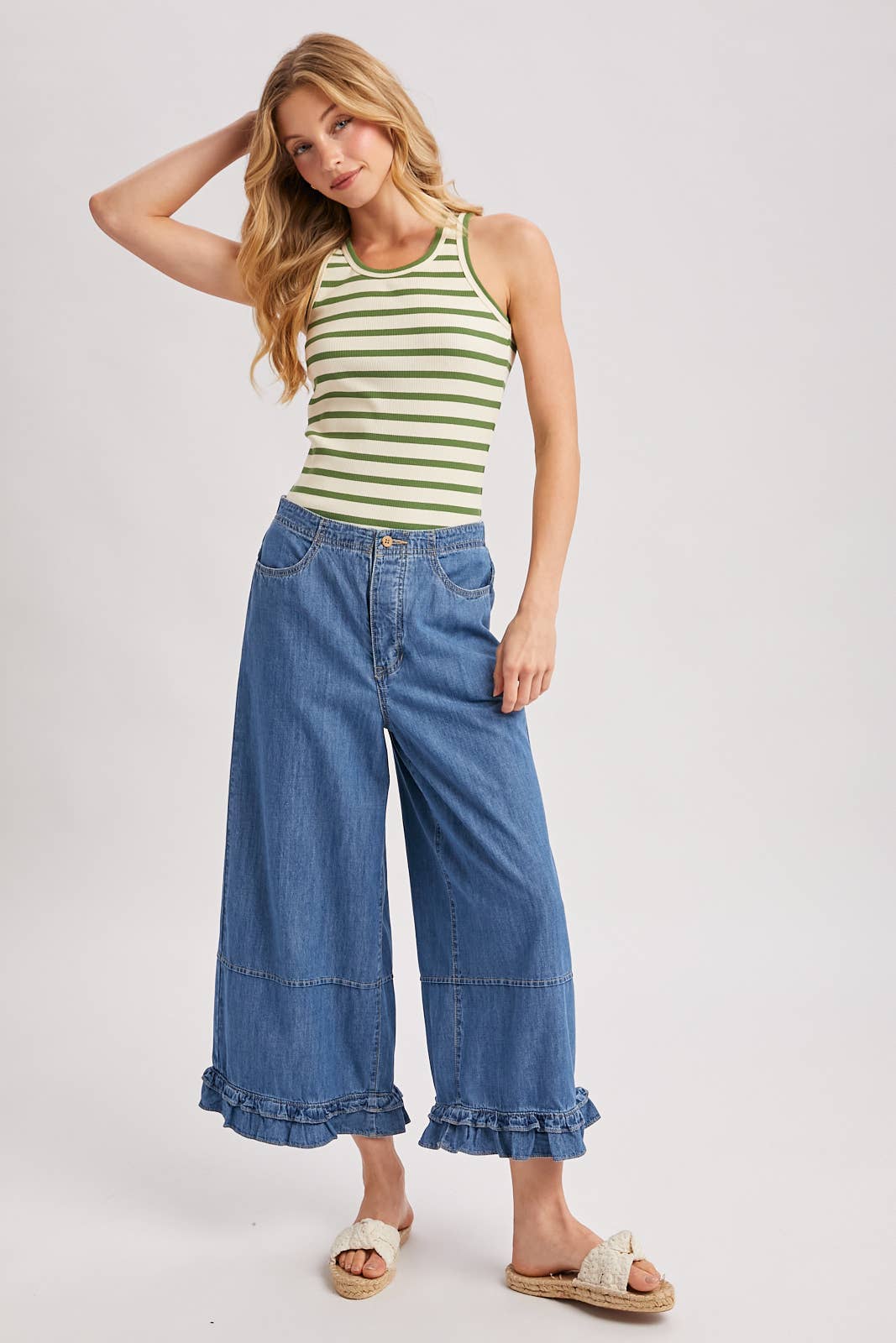 Striped Ribbed Tank Top