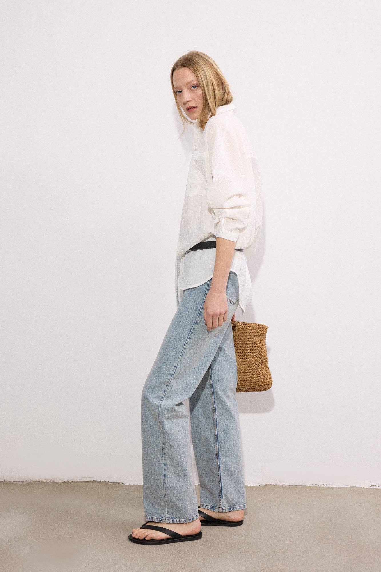 Cotton Voile Fringed Shirt