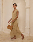 Ata Vine Rattan Box Handbag with Diamond Pattern