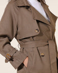 Checkered Trench Coat