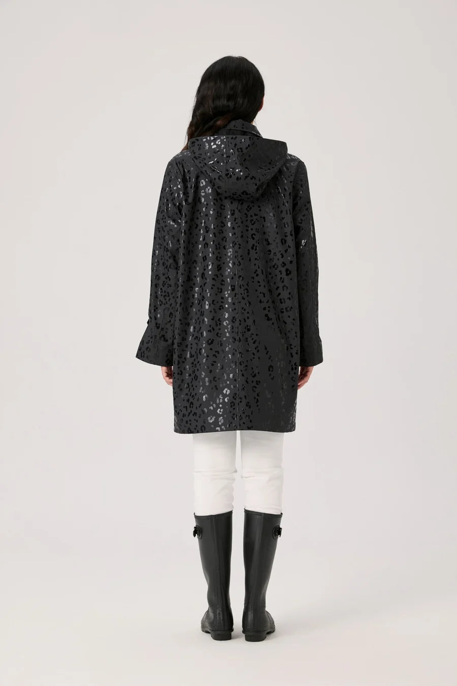 Nikki Jones Printed Waterproof Long Rain Coat