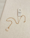 Sea Shell Pendant Necklace with Pearl Accent