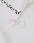 Sterling Silver Mini Ball Hoops 16mm | Beaded Hoop
