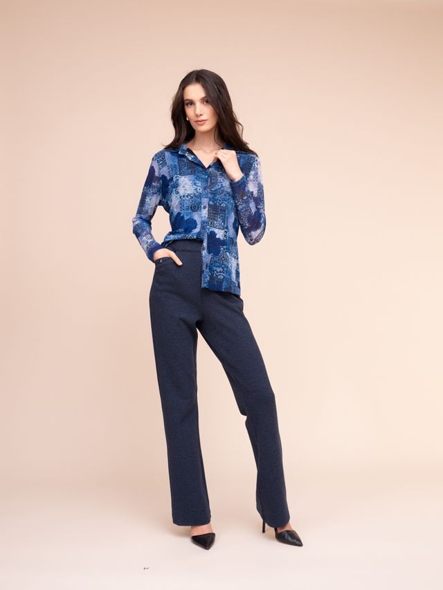 Navy Pull On Pant