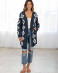 Beautiful Southwestern Open Front Cardigan