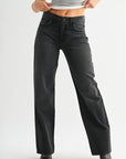 Black Relaxed Straight
