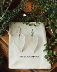Silver Real Leaf Earrings