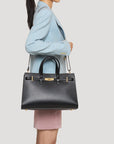 Sveva Bag in Black Togo Leather