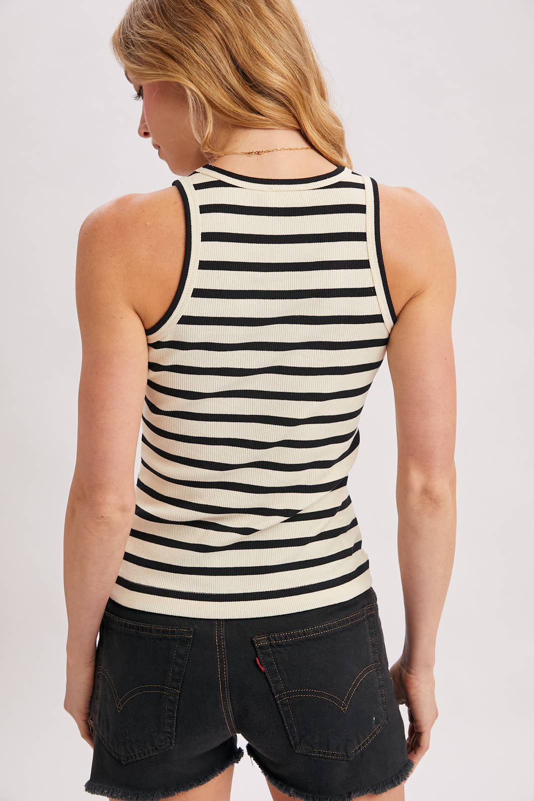 Striped Ribbed Tank Top