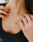 Gold Paw Print Necklace for Dog Lovers
