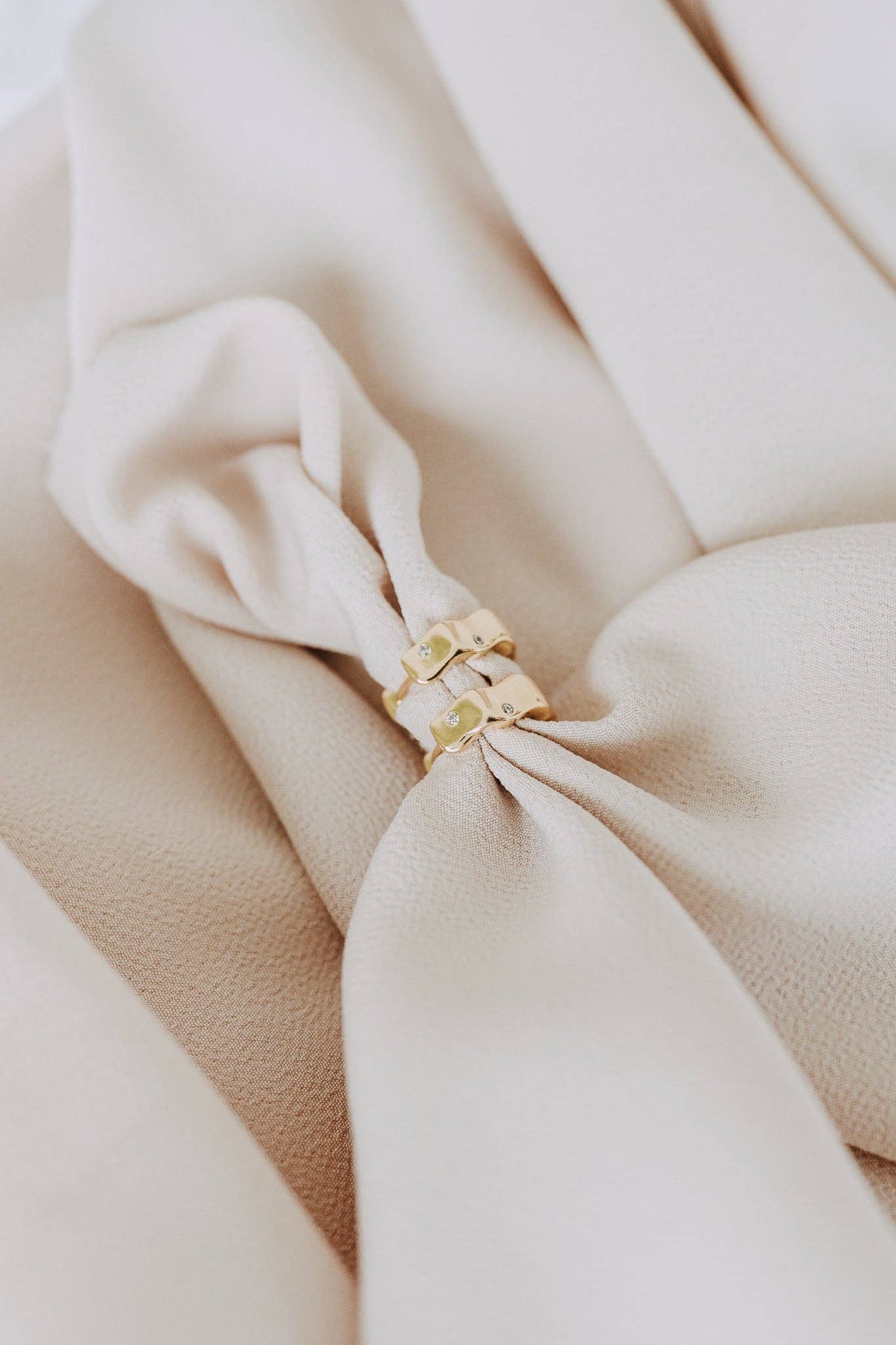 Cove Hoops Gold Filled CZ Huggie Earrings