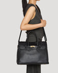 Elizabeth Bag in Black Togo Leather